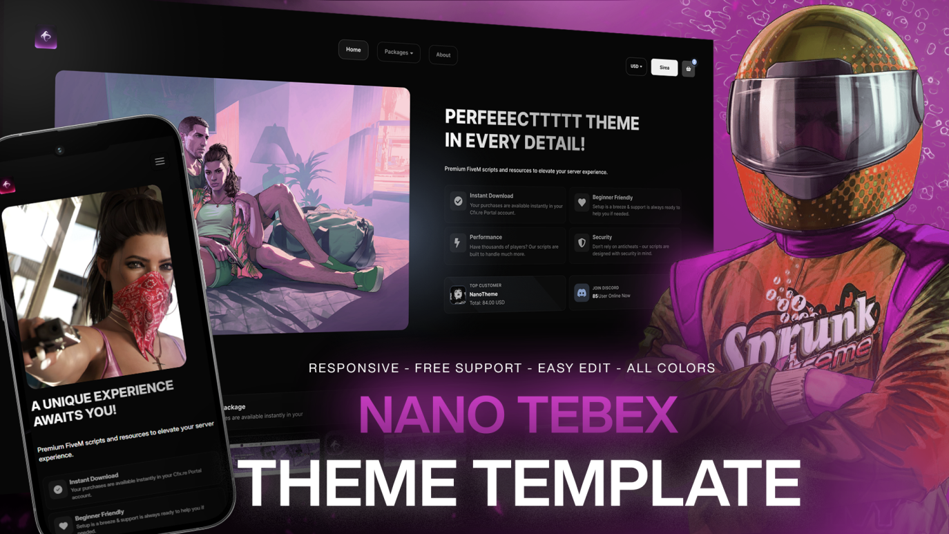 Nano Enhanced - Tebex Theme Template