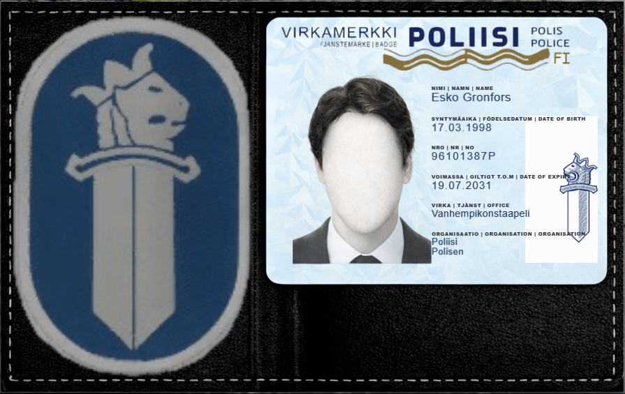 Finnish Police Prop+Badge pack