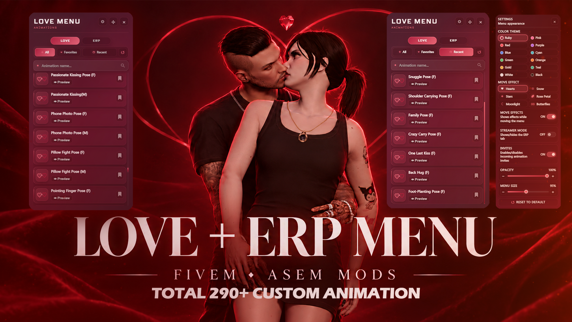 FiveM Love Menu + ERP Menu | +290 Custom Animations