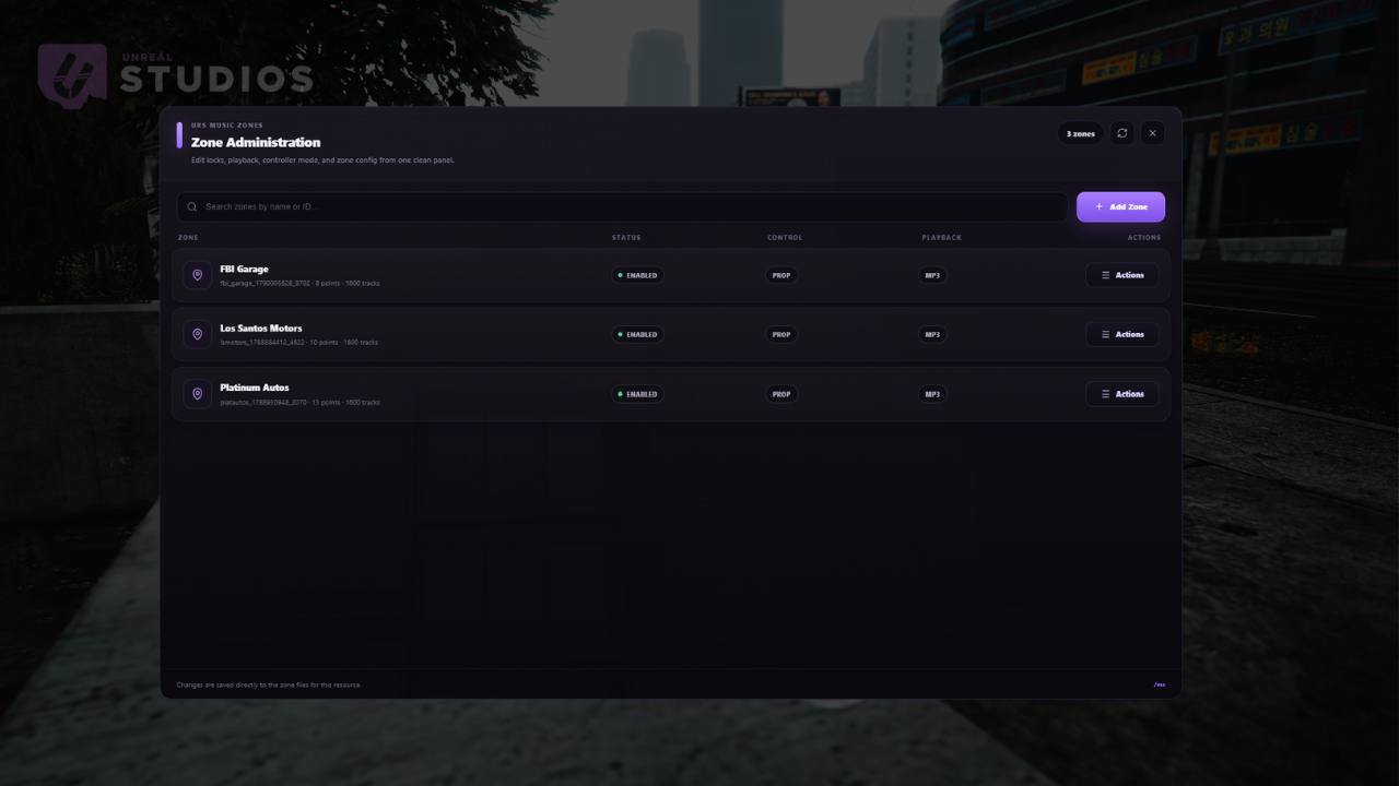 Unreal Studios Music Zones [Escrow]