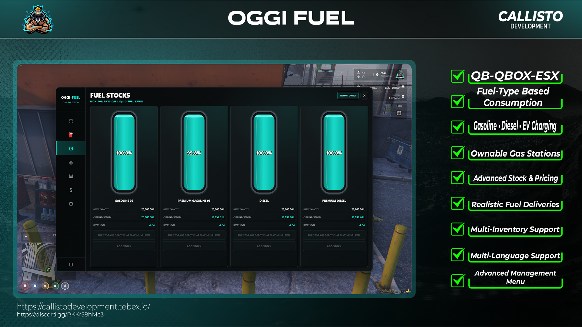 OGGI Fuel – Ownable Gas Stations & Realistic Fuel System