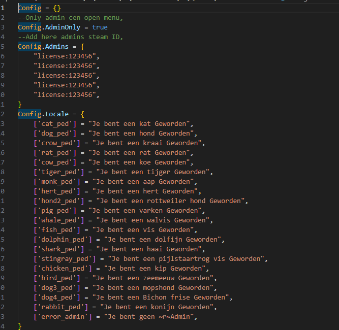 L-AnimalsMenu in QBCore