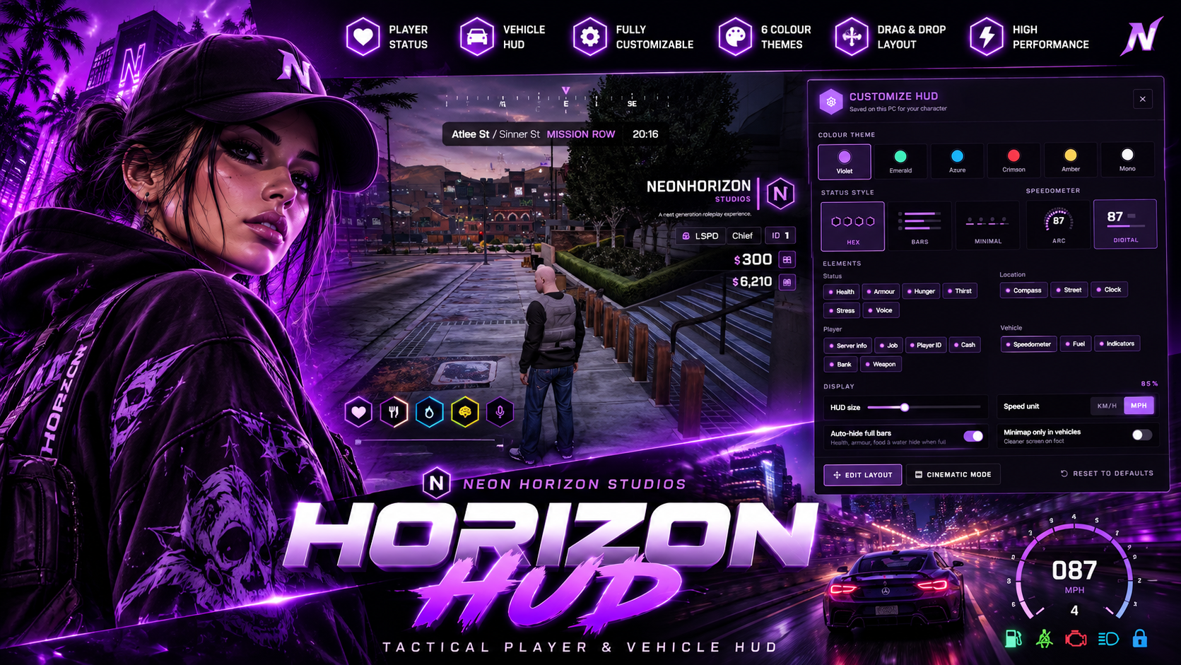 Horizon HUD β Tactical Player & Vehicle HUD π