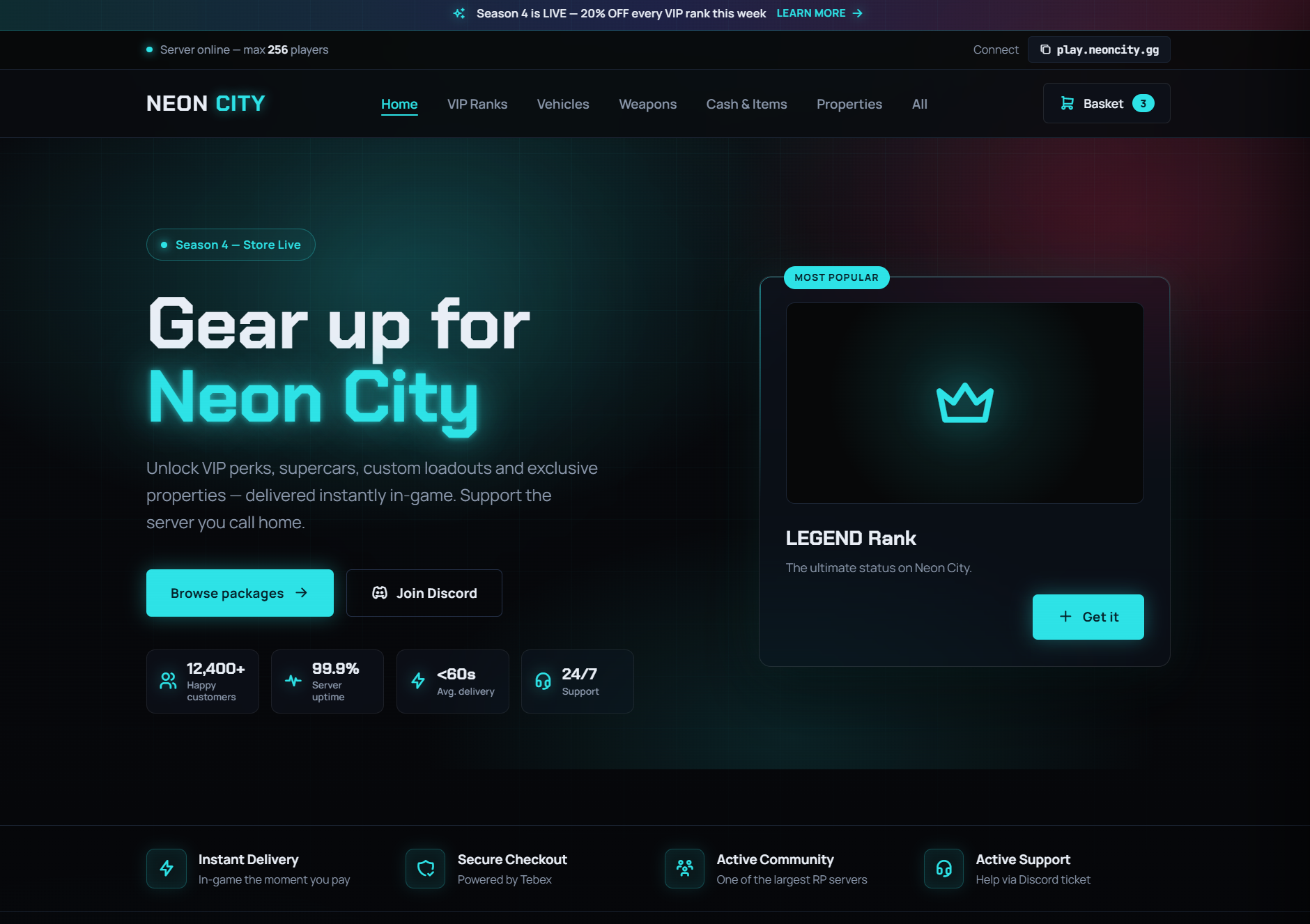 NEON CITY - Premium TEBEX theme