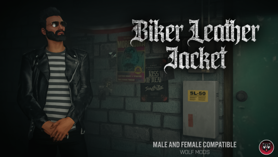 Leather Biker Jacket - Male and Female