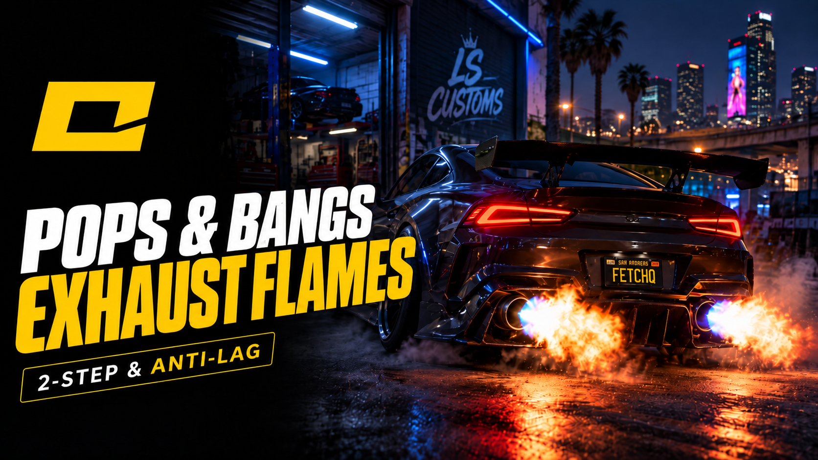 FIVEM POPS & BANGS EXHAUST FLAMES SCRIPT ESX , QB , QBOX