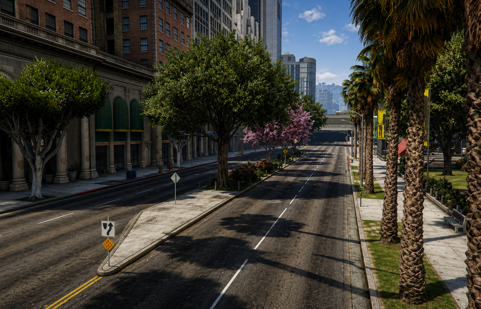 Luxury Vegetation & Road Overhaul for Downtown LS