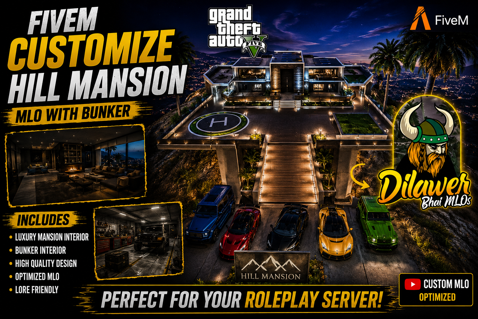 FIVEM CUSTIMIZE  HILL MANSION