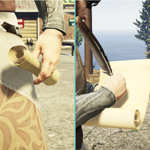 Scroll and Feather - Props