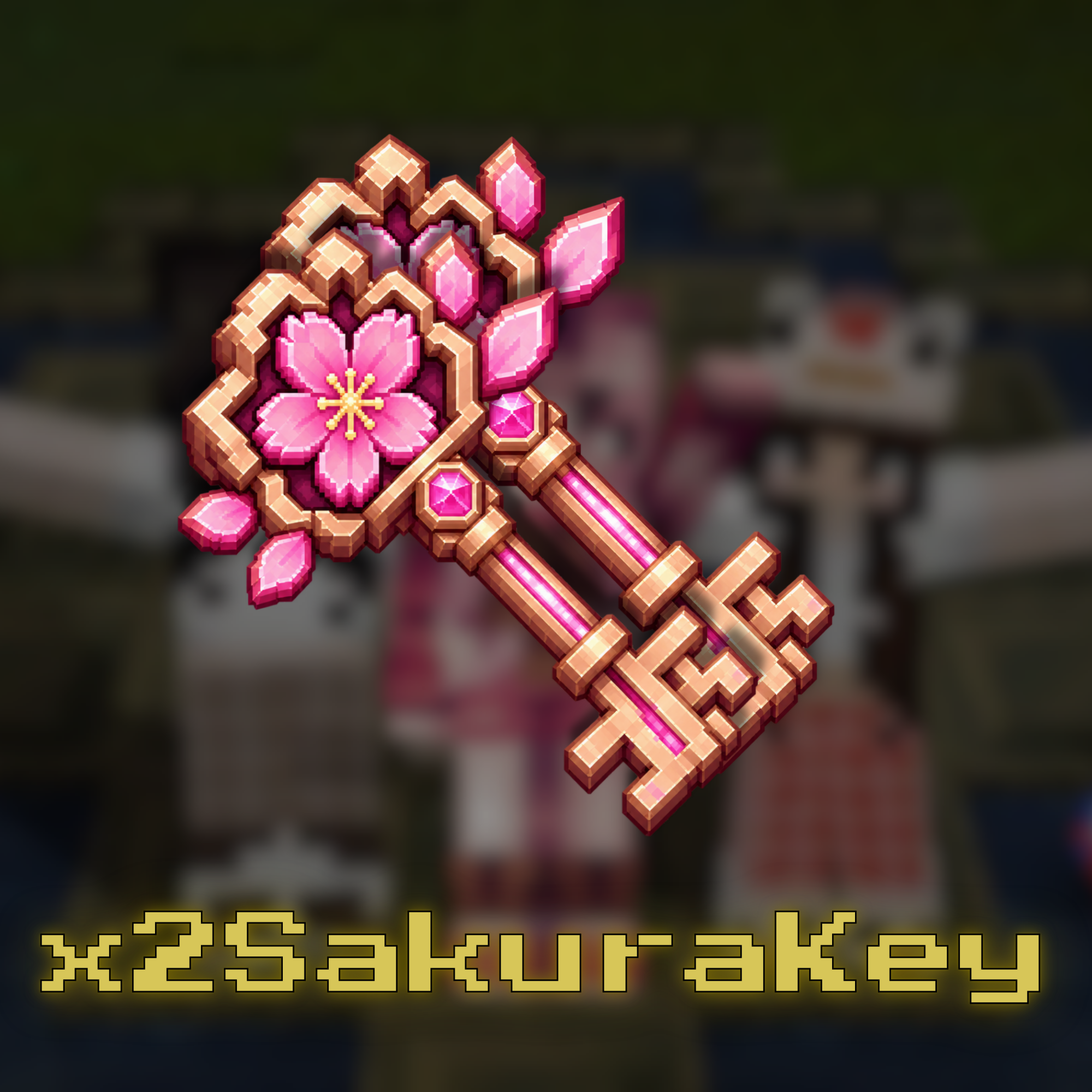 2x Sakura Key