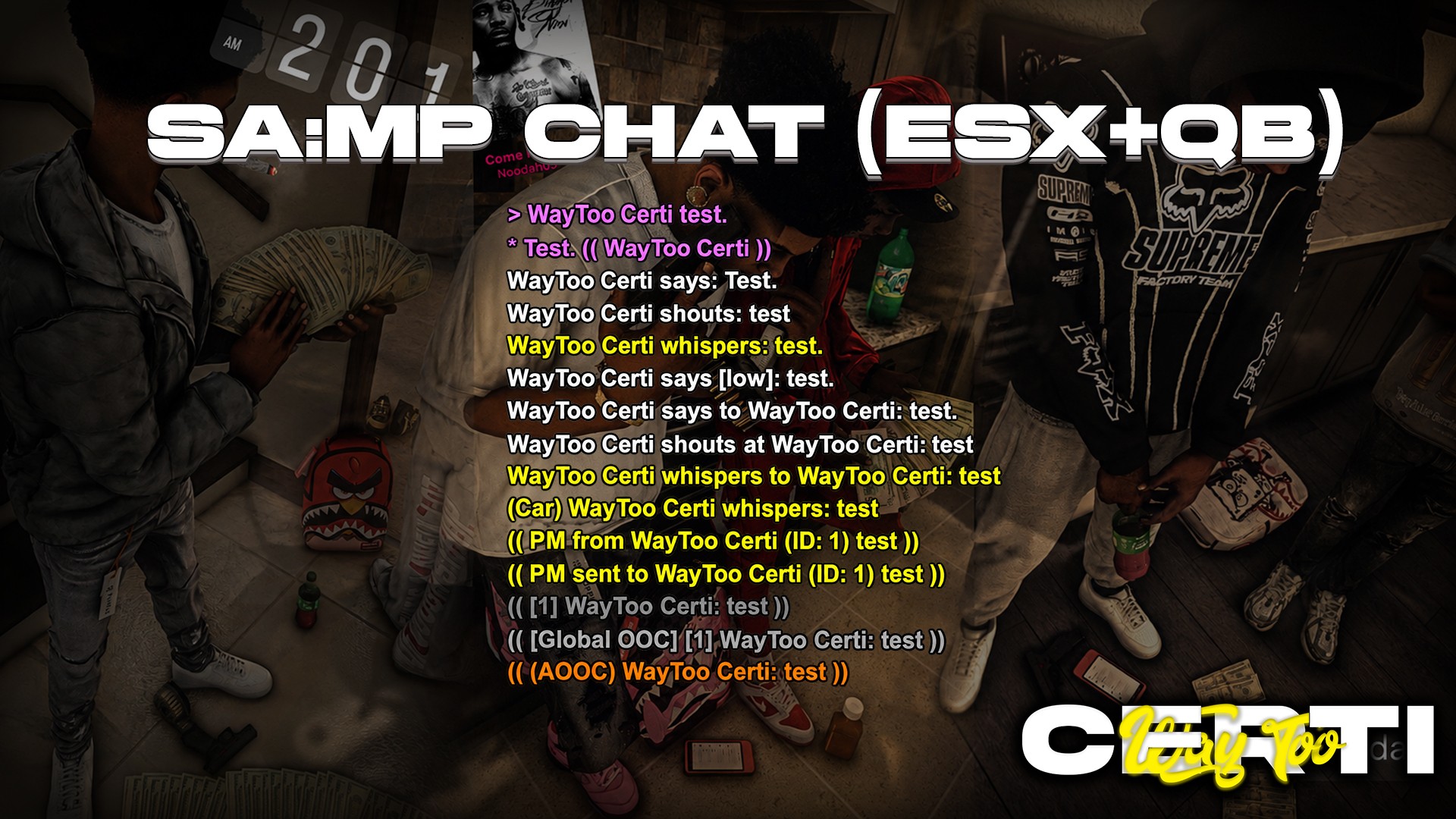 SA:MP Roleplay Chat (ESX+QB-CORE)