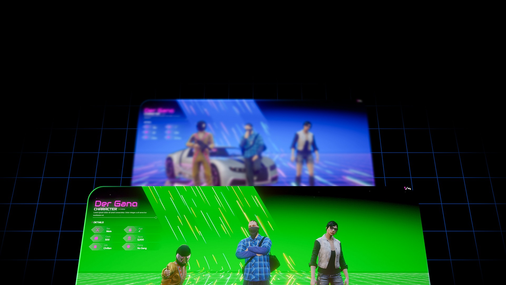 Futuristic Multi-Character System | Neon Arena Theme