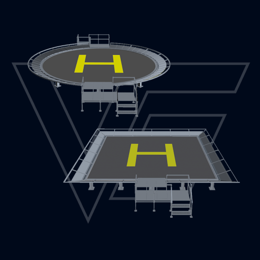 Helipad Prop Rund + Quadrat