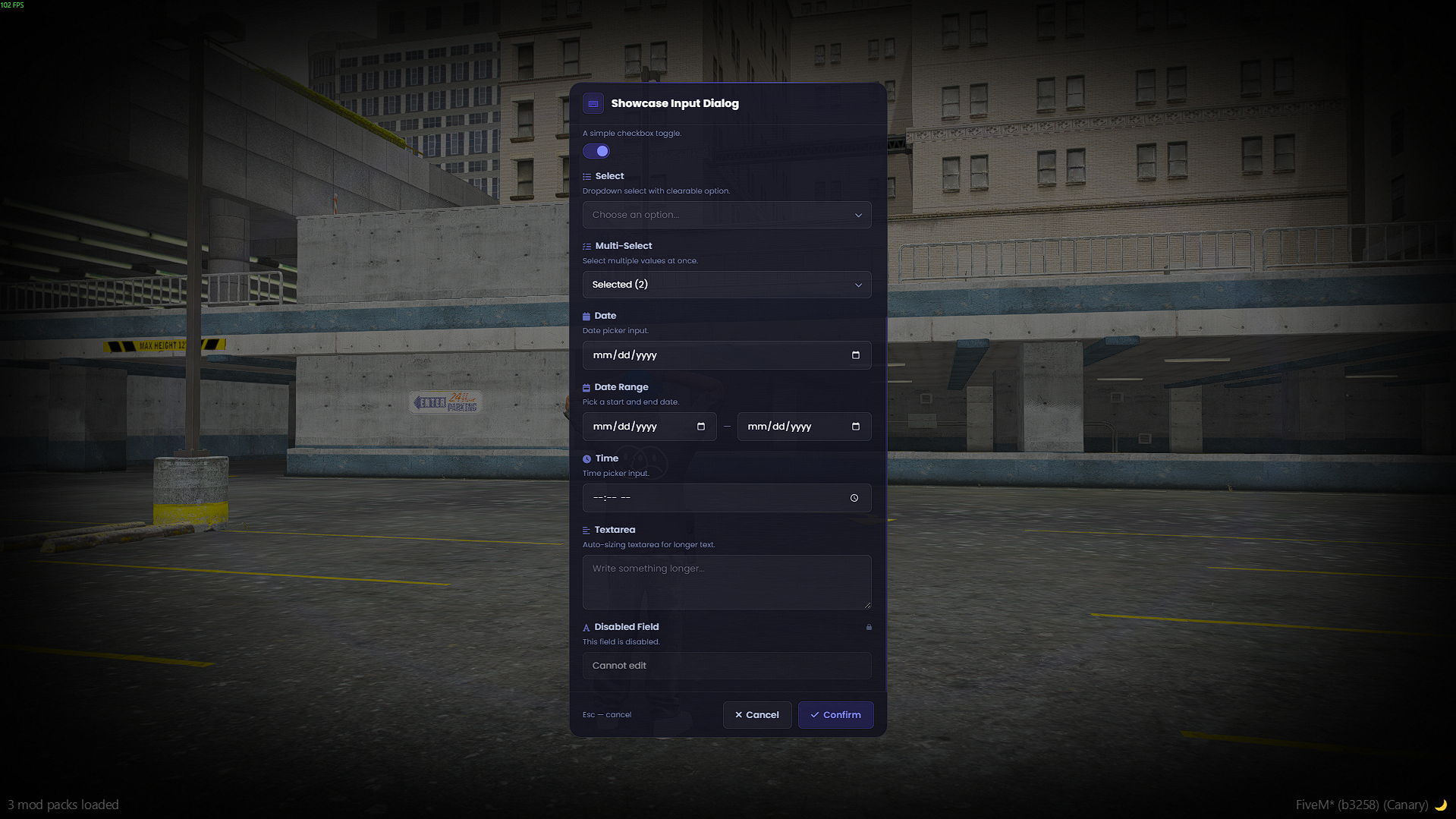 Menu System Escrowed [ESX, QB, QBOX, STANDALONE]