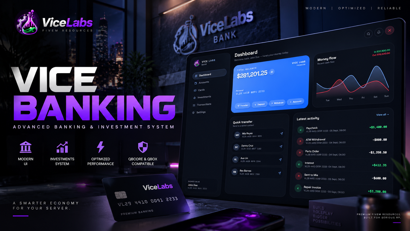 Banking System in-game preview