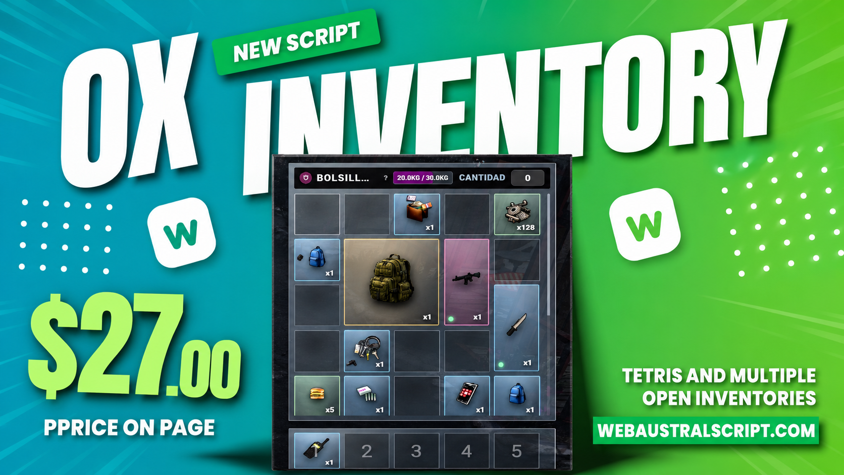 [TETRIS INVENTORY] OX_INVENTORY + OX_CONTAINERS