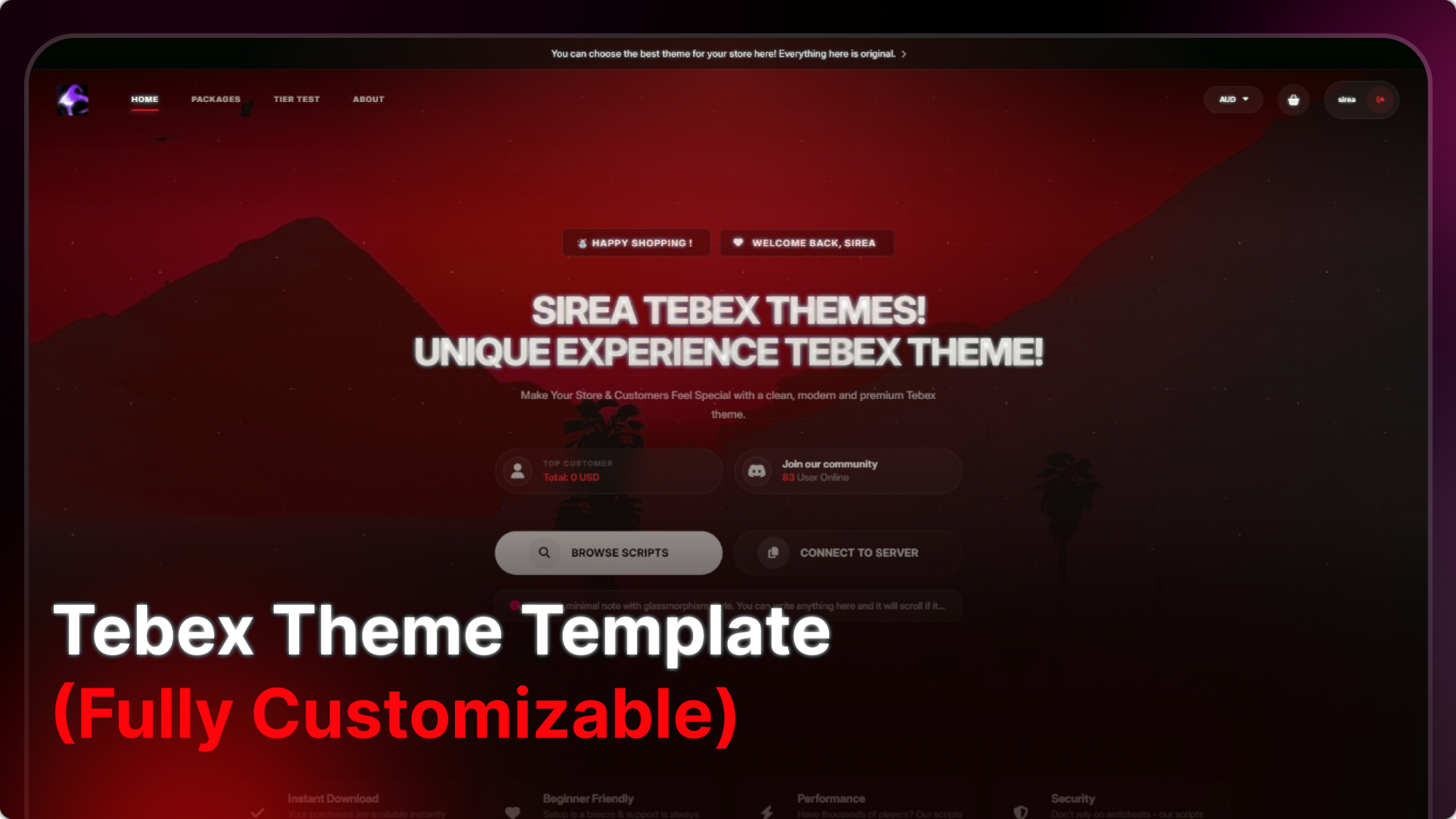 FADE  | Premium Tebex Theme Template