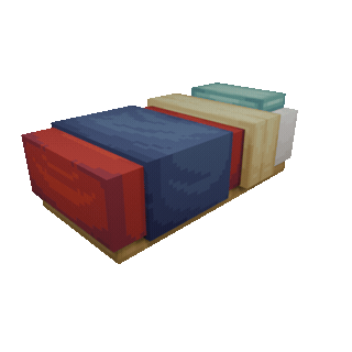 Toy Bed I — cosmetic Furniture v2 item on the NovaVoid Cat Civilization Minecraft server