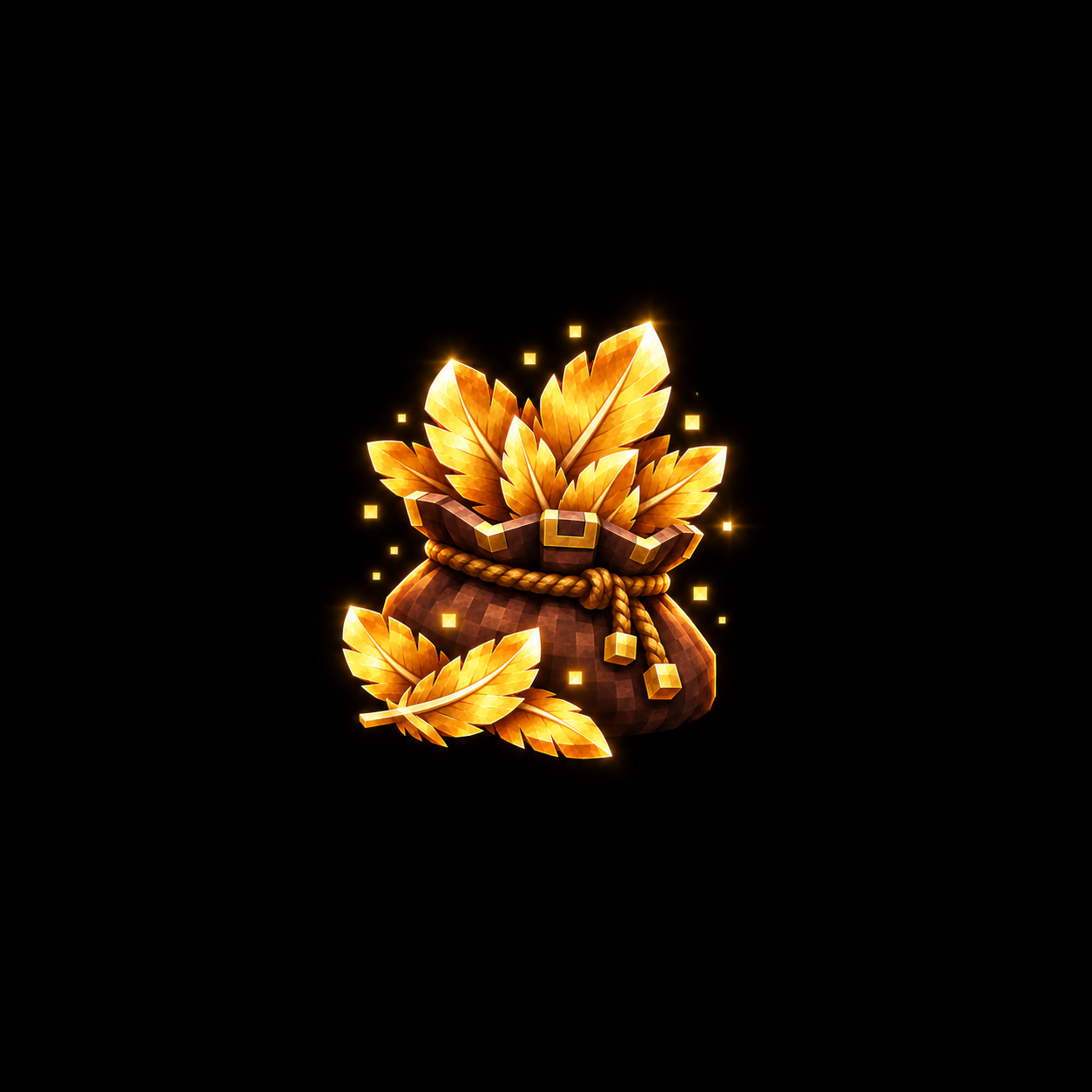 Pouch of Golden Feathers (500) Feathers