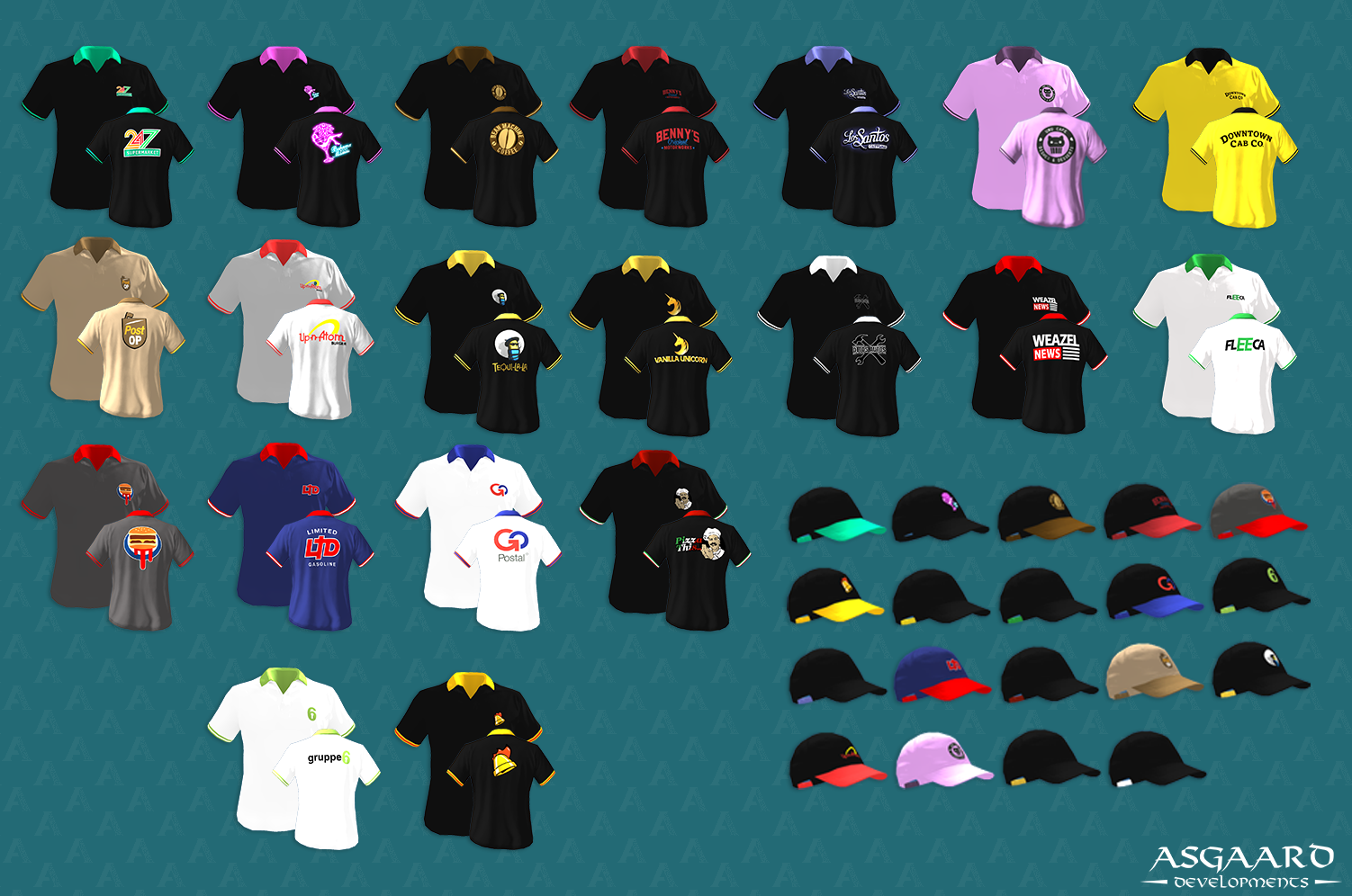Lore-friendly Business Polo Shirts & Hats