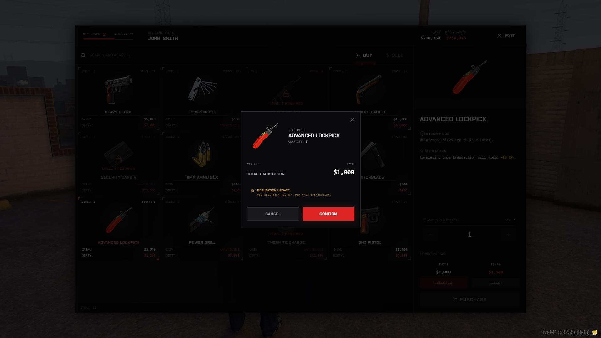 [Black Market (Red Theme)] QB-CORE QBOX ESX {fa-solid fa-unlock Open Source}