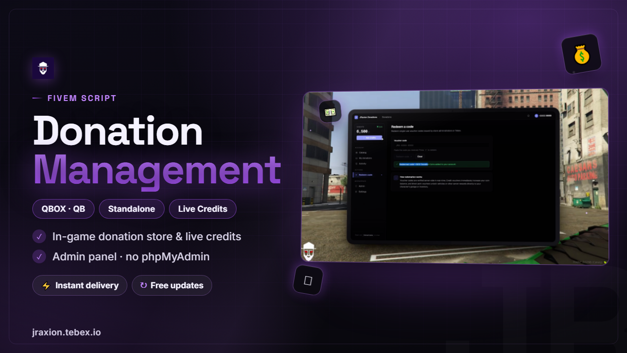 JRaxion Ďonation Management