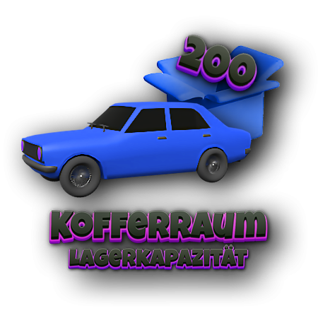 Kofferraumplatz 200 Slots