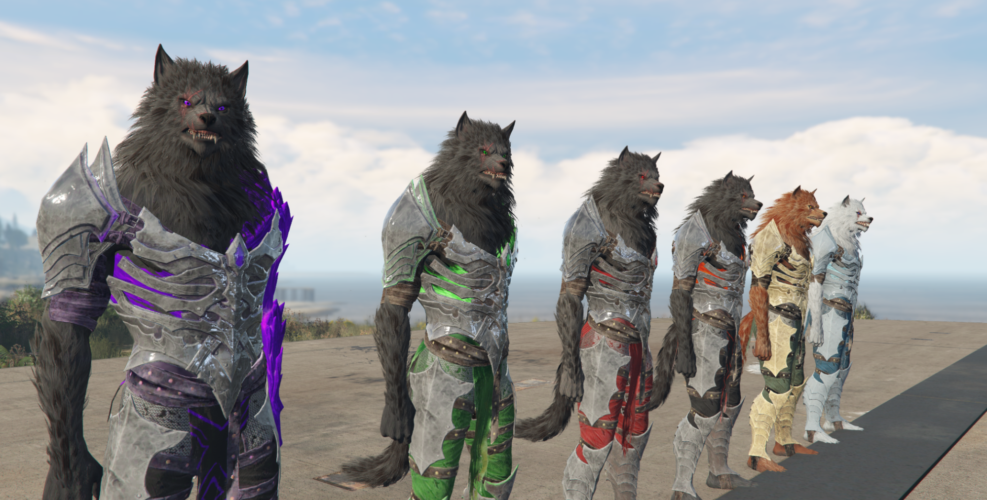 Abyss Wolf with Physics - 5 Color Variations
