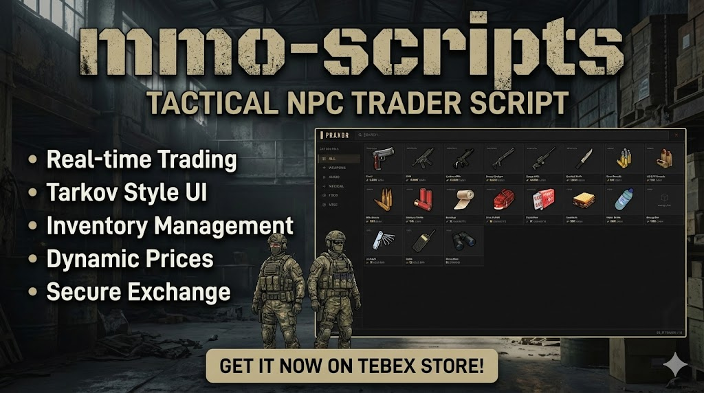 mmoscripts · [QB/QBX/ESX] NPC TRADER SYSTEM