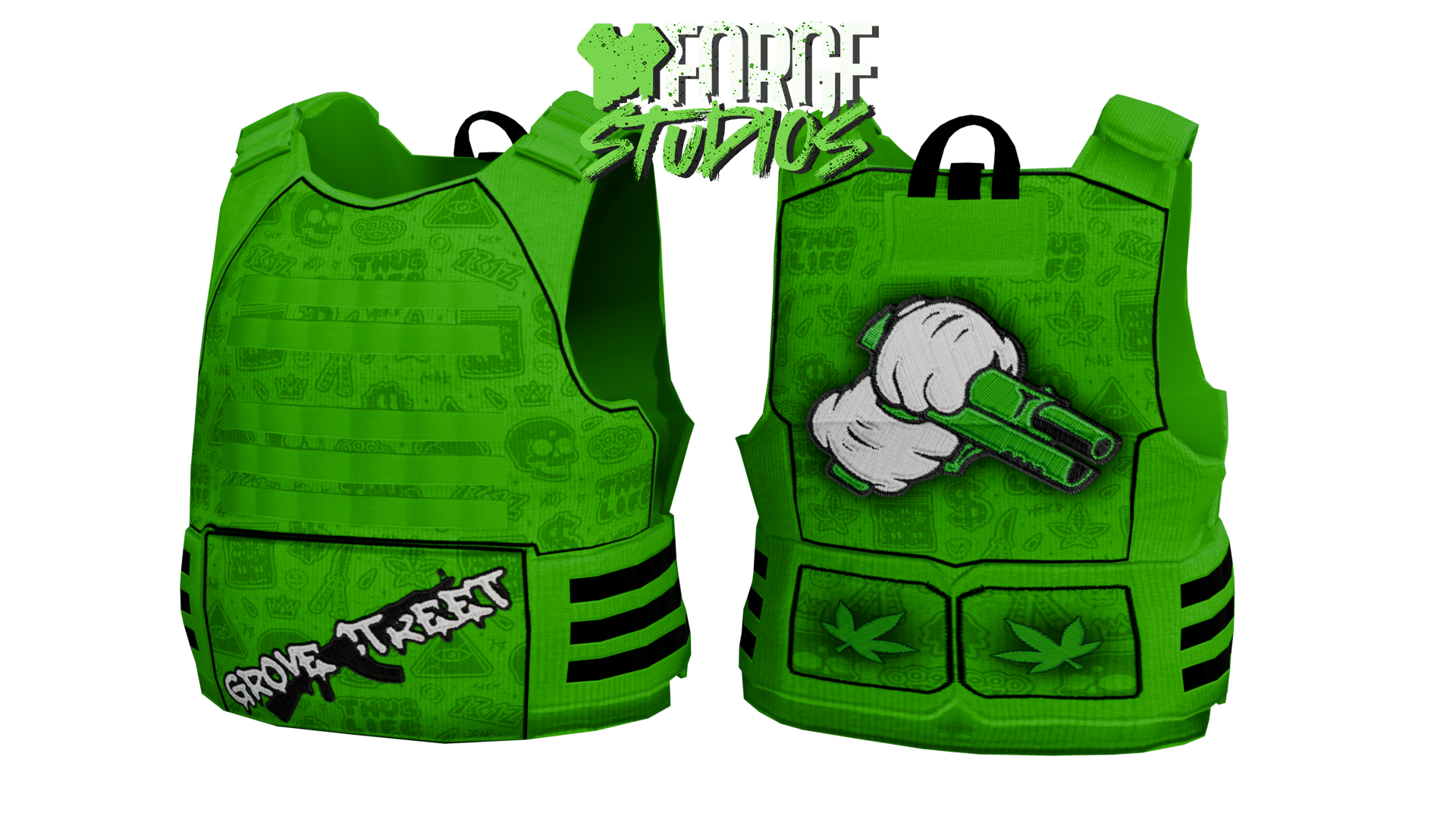 Grove Street FiveM Clothing Packs (Faction) Pack — outfit preview 3