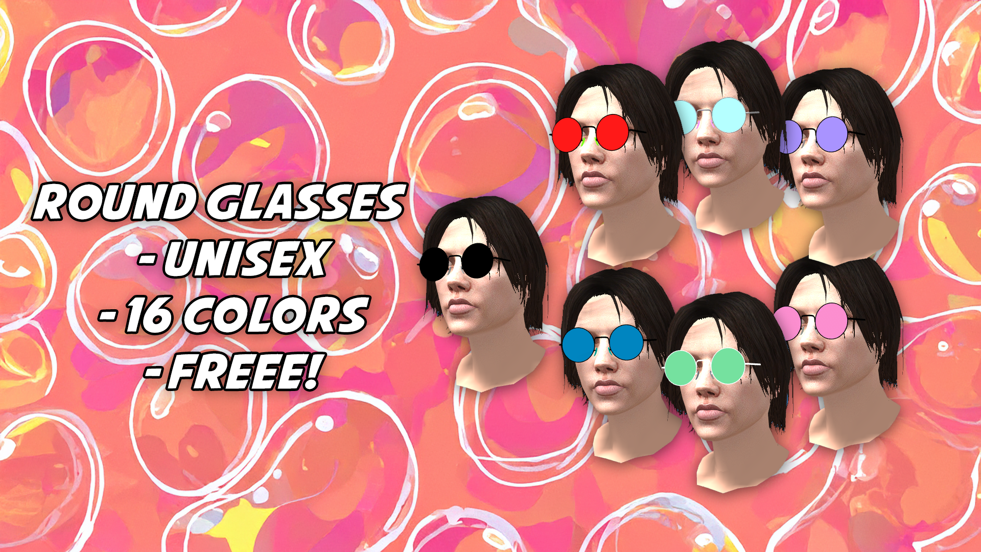 Unisex Round Glasses