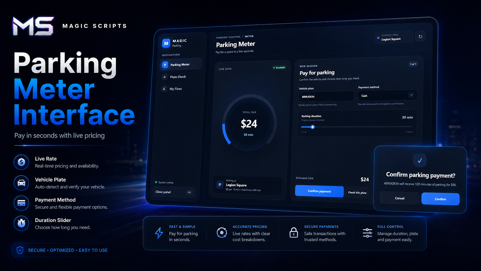 Magic Parking Meter – FiveM Parking & Enforcement System