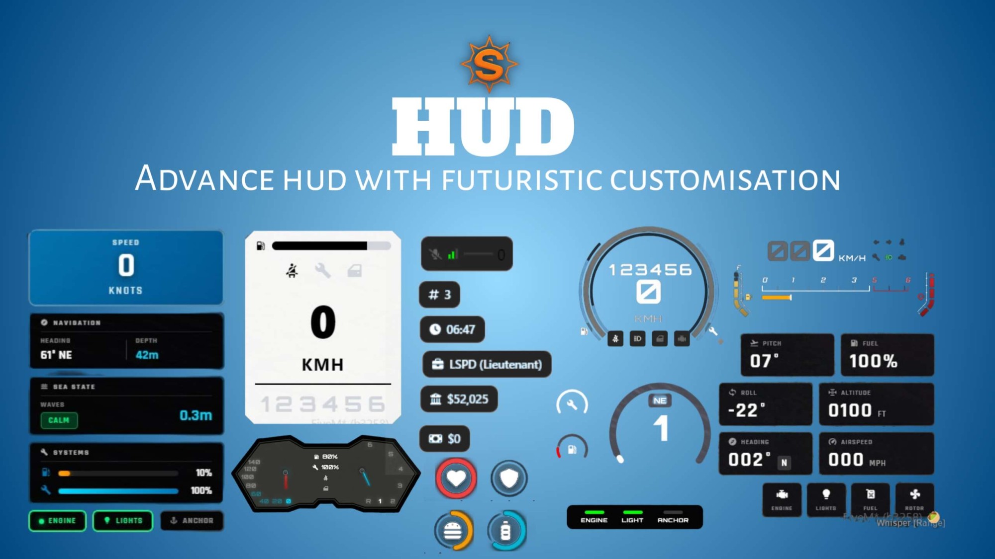SOLAR HUD [ESX,QB,QBOX]