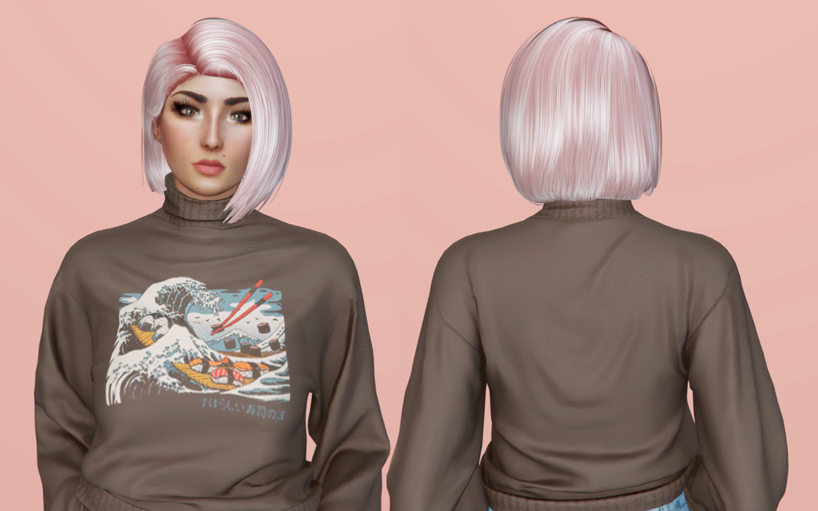 #004 Short Sideways Bob Hairstyle