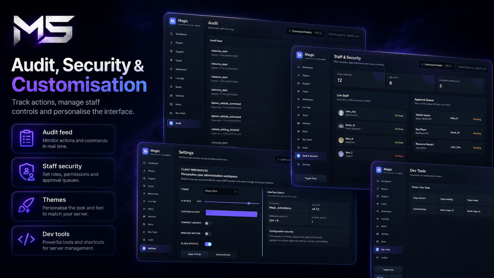 Magic Admin Menu – FiveM Admin System