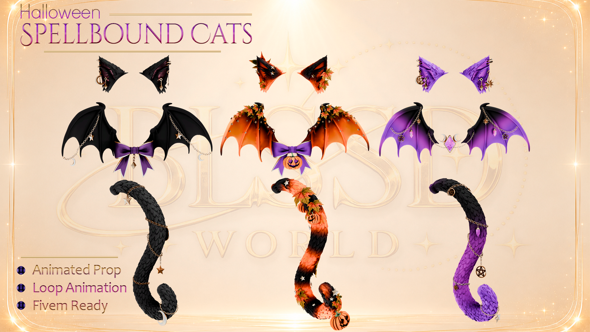 Spellbound Cats - Animated Props pack