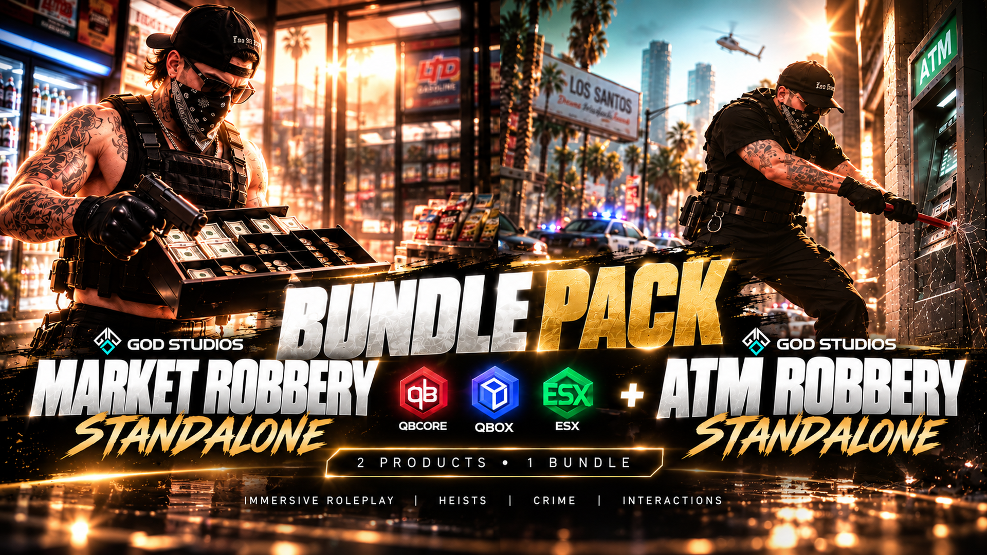 [Jeikobu - ATM + Market Robbery Bundle] esx qbcore qbox