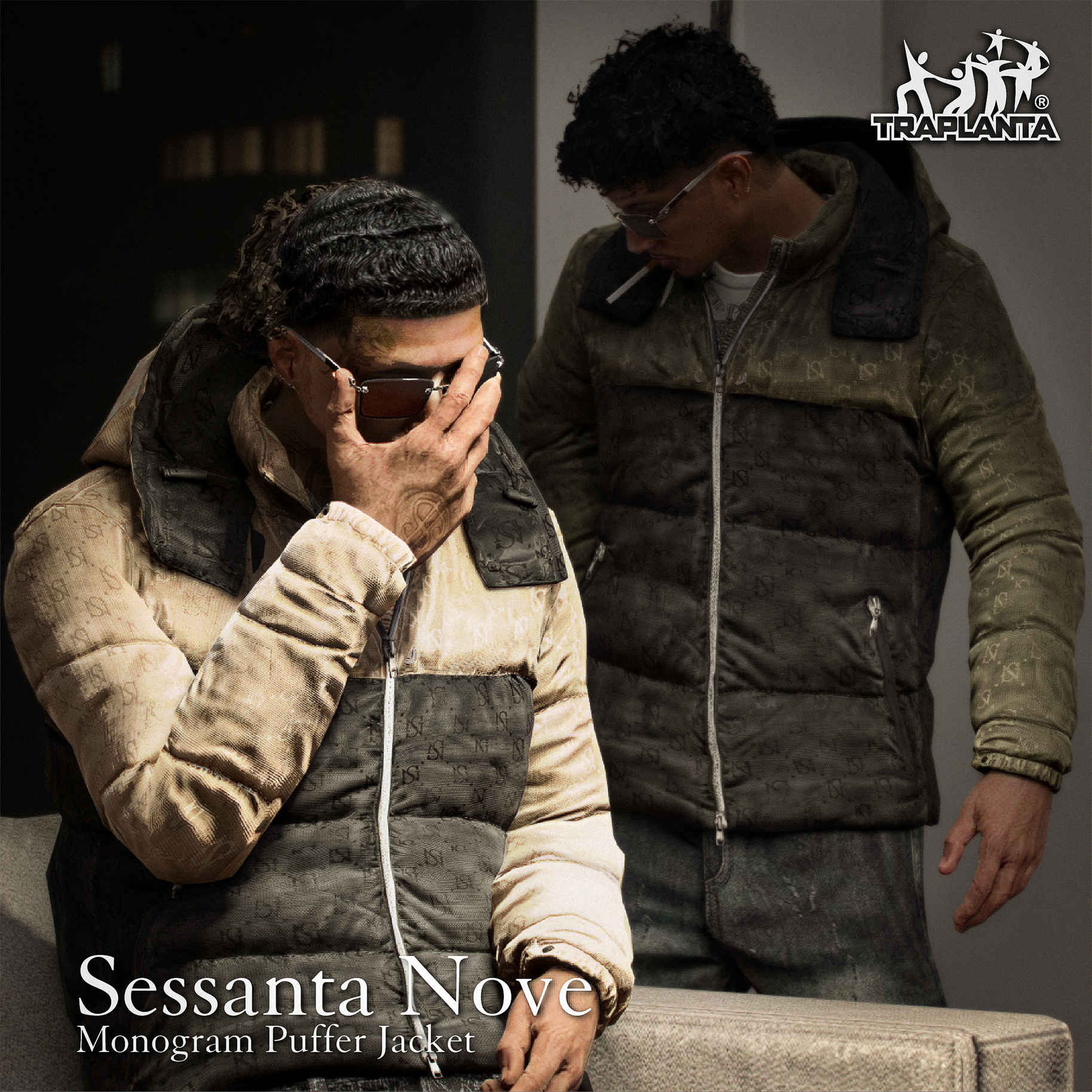 SESSANTA NOVE MONOGRAM PUFFER JACKET