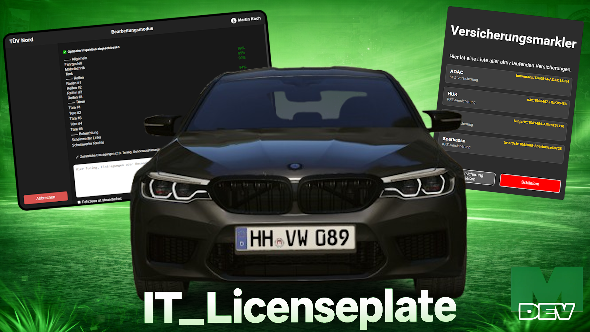 [Script][ESX][Early Access] IT_Licenseplate | German Plate System