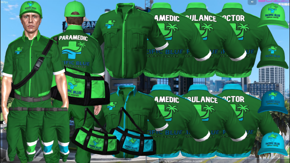 Pacific Blue Paramedic Uniform 2 [Male and Female]
