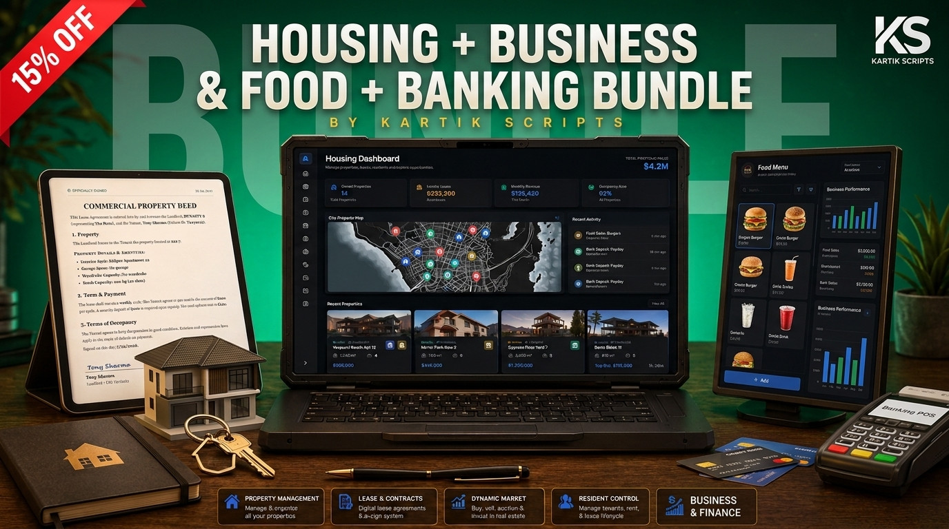 Housing + Business & Food + Banking System Bundle