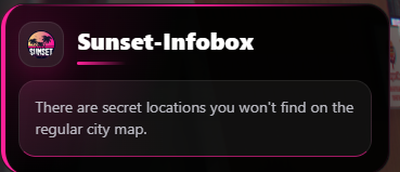 Sunset Infobox - New Player Tipps