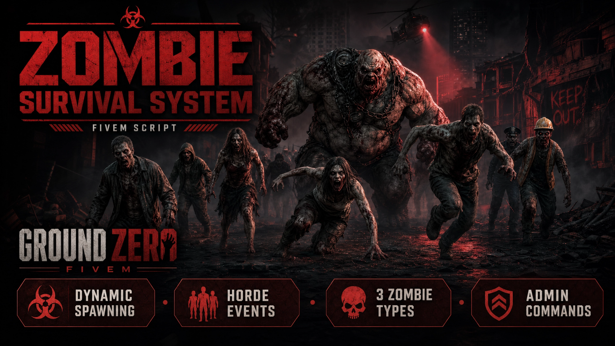 Ground Zero Zombie AI System