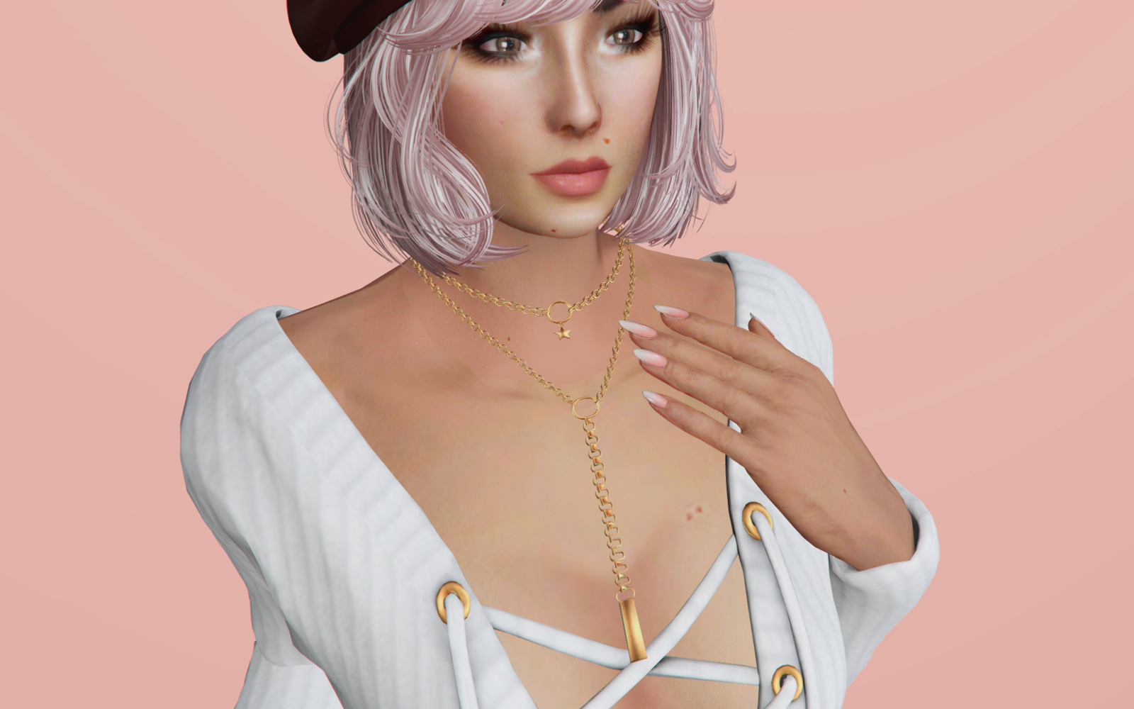 #003 Long Pendant Necklace