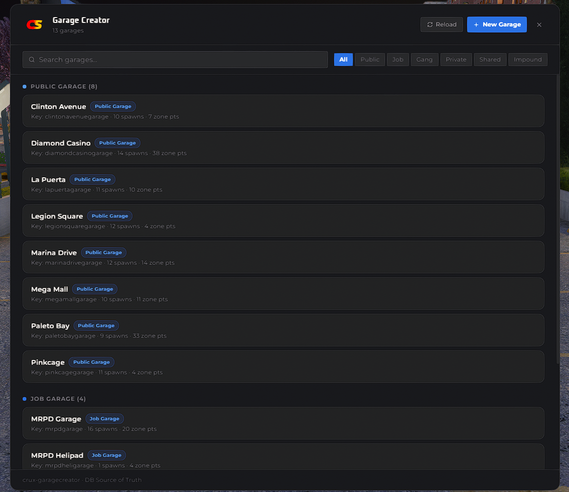 [GARAGE CREATOR SCRIPT] QBCORE QBOX ESX { SCRIPT}