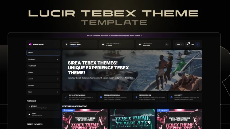 Lucir Fivem Theme Template