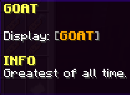 GOAT Tag