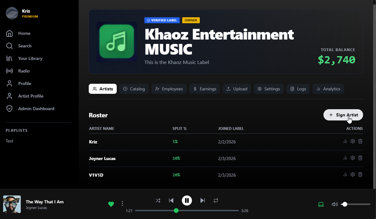 Khaoz Music - The Ultimate Music System [QBCore]