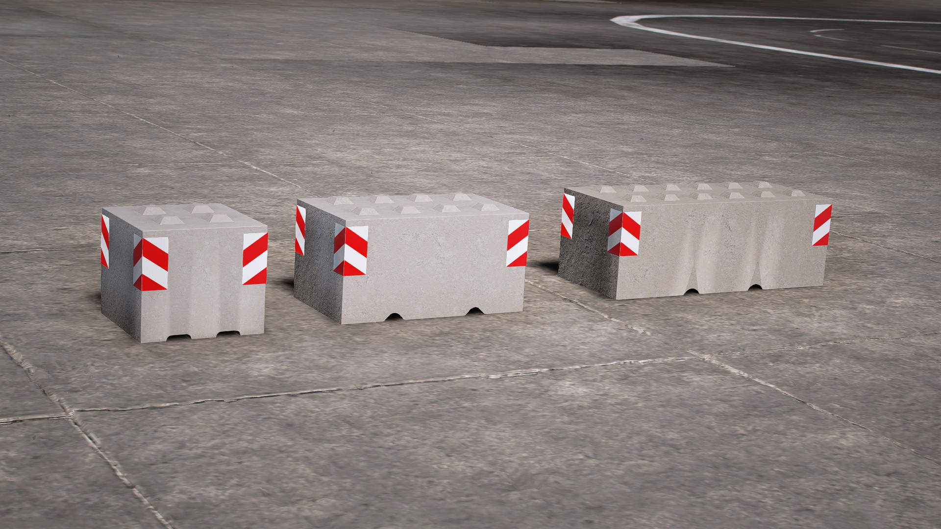 Beton Schutzblöcke