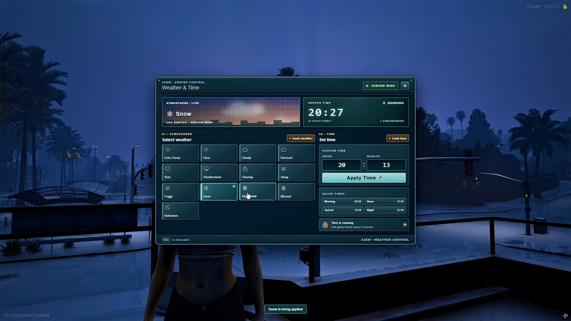 FREE FiveM Weather & Time Menu | ASEM Weather Menu